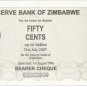 P36 Zimbabwe 50 Cents 2006 UNC