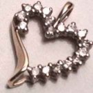 1/4 CT. T.W. Diamond Shadow Heart Pendant in 10K Gold