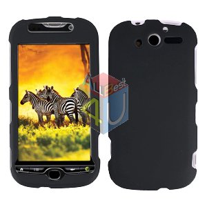 For HTC MyTouch 4G / Panache 4G Protector Screen + Cover Hard Case Black