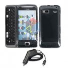 For HTC T-Mobile G2 Car Charger + Cover Hard Case Clear