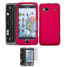 For HTC T-Mobile G2 Protector Screen + Cover Hard Case Rose Pink