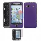 For HTC T-Mobile G2 Protector Screen + Cover Hard Case Purple