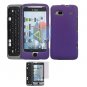 For HTC T-Mobile G2 Protector Screen + Cover Hard Case Purple