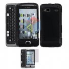 For HTC T-Mobile G2 Protector Screen + Cover Hard Case Black