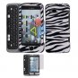 For HTC Desire Z Protector Screen + Cover Hard Case Zebra