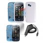 For LG Neon 2 GW370 Car Charger + Hard Case White +Screen