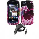 For LG Cookie Plus GS500 Car Charger +Cover Hard Case Love