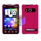 For HTC Evo 4G Cover Hard Case Rubberzied Rose Pink