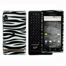 For Motorola Droid A855 Cover Hard Case Zebra