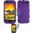 For HTC T-Mobile MyTouch 4G Protector Screen + Cover Hard Case Purple