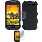 For HTC MyTouch 4G / Panache 4G Protector Screen + Cover Hard Case Black