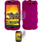 For HTC MyTouch 4G / Panache 4G Protector Screen + Cover Hard Case Rose Pink