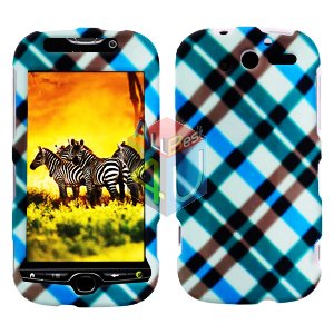 For HTC MyTouch 4G / Panache 4G Protector Screen + Cover Hard Case Plaid