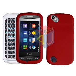 For Pantech Laser P9050 Cover Hard Case Rubberized Red