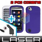 For Pantech Laser P9050 Car Charger +Hard Case Rubberized Purple 2-in-1