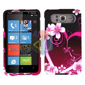 FOR HTC HD7 HD 7 Cover Hard Case Love