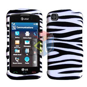 For LG Shine Touch KM555 Cover Hard Case Zebra