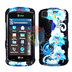 For LG Shine Touch KM555 Cover Hard Case Flower