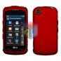 For LG Shine Touch KM555 Cover Hard Case Rubberized Red