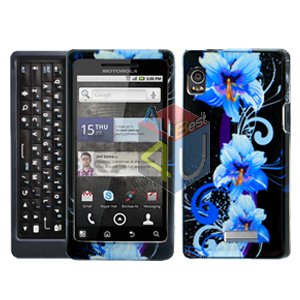 For Motorola Milestone 2 Cover Hard Case Flower