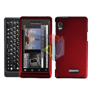 For Motorola Milestone 2 Cover Hard Case Rubberized Red