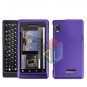 For Motorola Milestone 2 Cover Hard Case Rubberized Purple