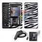 For Motorola Milestone 2 a953 Screen + Car Charger + Hard Case Zebra 3-in-1