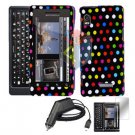 For Motorola Droid 2 a955 Screen + Car Charger + Hard Case R-Dot 3-in-1