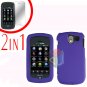 For Pantech Crux / CDM8999 Cover Hard Case Rubberized Purple +Screen 2-in-1