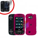 For Samsung Reality U820 Cover Hard Case Rubberized Rose Pink +Screen 2-in-1