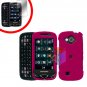 For Samsung Reality U820 Cover Hard Case Rubberized Rose Pink +Screen 2-in-1