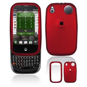 For Palm Pre Plus Cover Hard Case Rubberized Red