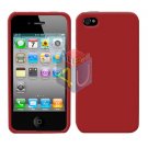 For Apple iphone 4S 4 Cover Hard Case Rubberized Red