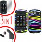 For Pantech Crux / CDM8999 Screen +Car Charger +Hard Case Rainbow 3-in-1