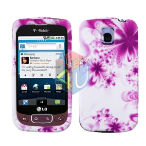 For LG Optimus T / P509 Cover Hard Case H-Flower