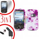 For Huawei Ideos U8150 Screen +Car Charger +Hard Case H-Flower 3-in-1