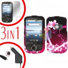 For Huawei Ideos U8150 Screen +Car Charger +Hard Case Love 3-in-1