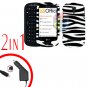 For LG Quantum C900 Car Charger +Cover Hard Case Zebra 2-in-1