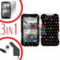 For Motorola Defy MB525 Screen +Car Charger +Cover Hard Case R-Dot 3-in-1
