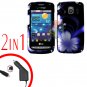 For LG Vortex VS660 Car Charger +Cover Hard Case B-Flower 2-in-1