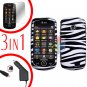 For Samsung Solstice II 2 A817 Screen +Car Charger +Cover Hard Case Zebra 3-in-1