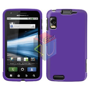 For Motorola Atrix 4G MB860 Cover Hard Case Rubberized Purple