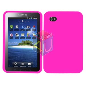 For Samsung Galaxy Tab Cover Hard Case Rubberized Hot Pink ( i800 / p1000 )