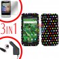 For Samsung Galaxy S 4G Car Charger +Hard Case R-Dot +Screen