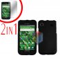 For Samsung Galaxy S 4G Screen Protector +Cover Hard Case Rubberized Black