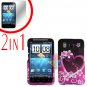 For HTC Inspire 4G Cover Hard Case Love + Screen Protector 2-in-1