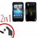 For HTC Inspire 4G Car Charger +Cover Hard Case Dream Tree 2-in-1