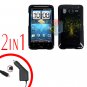 For HTC Inspire 4G Car Charger +Cover Hard Case Dream Tree 2-in-1