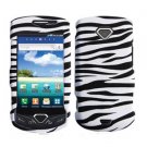 For Samsung Gem i100 Cover Hard Phone Case Rubberized Zebra