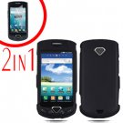 For Samsung Gem i100 Cover Hard Phone Case Black + Screen Protector